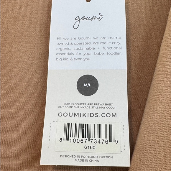 Luxurious Goumi Women's Robe Sandstone M/L Bamboo & Organic Cotton - Picture 6 of 10